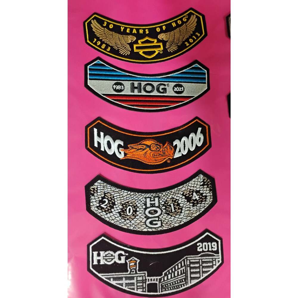 11 Curved Rocker H.O.G. Patches - Picture 3 of 5